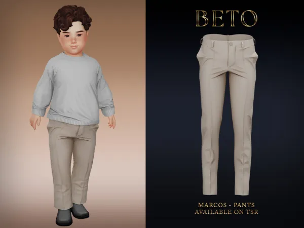 Alpha Marcos (Pants Toddler Version) by Beto_ae0 - The Sims 4 Custom Content