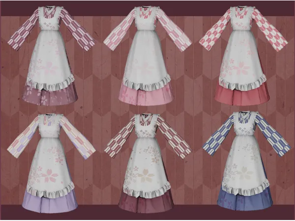 Maxis Match Kimono Apron by mayasimscc - The Sims 4 Custom Content