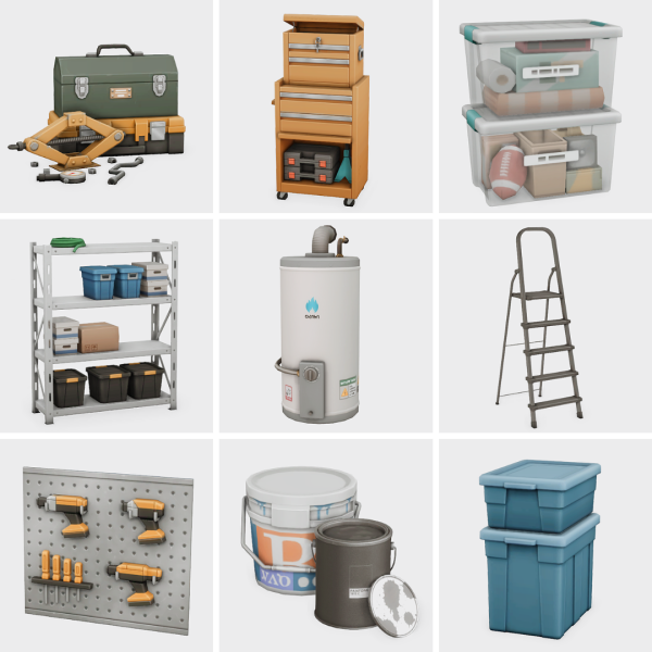 Maxis Match must have garage items sims 4 finds by simsfinds - The Sims 4 Custom Content