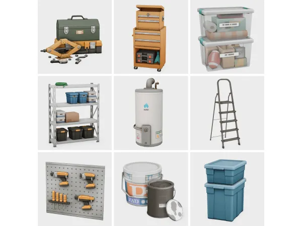 Maxis Match must have garage items sims 4 finds by boujeesimss - The Sims 4 Custom Content