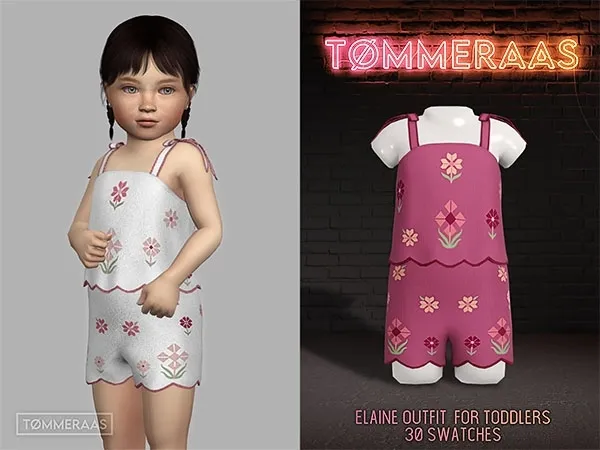 Alpha TØMMERAAS Elaine Outfit for Toddlers (86) by tommeraas - The Sims 4 Custom Content