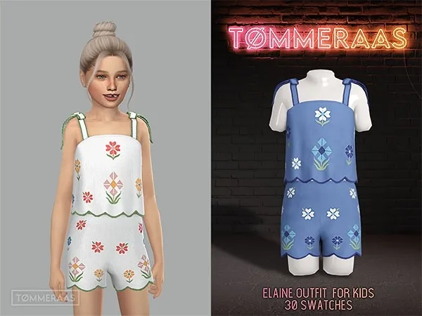 Alpha TØMMERAAS Elaine Outfit for Kids (85) by tommeraas - The Sims 4 Custom Content