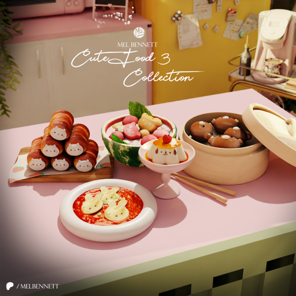 Mix Cute Food III Collection by melbennett - The Sims 4 Custom Content