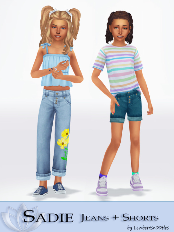 Maxis Match Sadie Jeans Shorts by simsfinds - The Sims 4 Custom Content