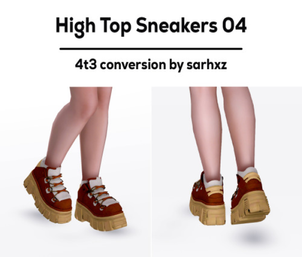High Top Sneakers 04 by simsfinds - The Sims 3 Custom Content