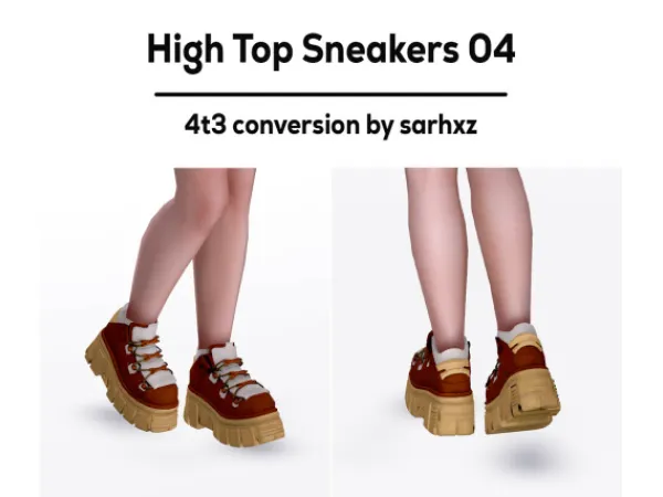 High Top Sneakers 04 by sarhxz - The Sims 3 Custom Content