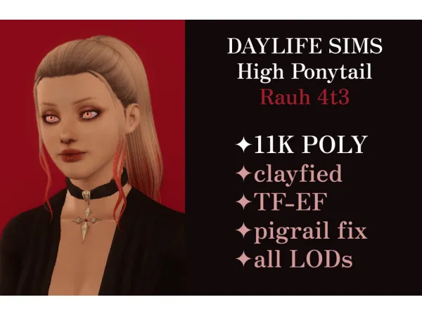 Daylife Simsu2019s Balance and Grace High Ponytail converted for by rauh - The Sims 3 Custom Content