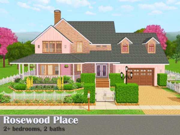 Rosewood Place Sims 2 Residential Lot by kirlicues - The Sims 2 Custom Content
