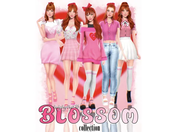 Maxis Match Blossom Inspired Collection The Powerpuff Girls by Ladybugtrait - The Sims 4 Custom Content