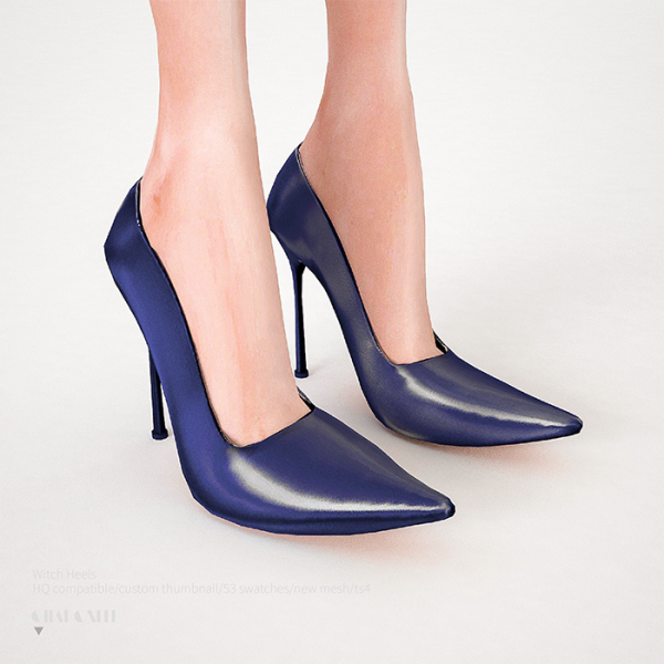 Alpha Witch Heels by simsfinds - The Sims 4 Custom Content