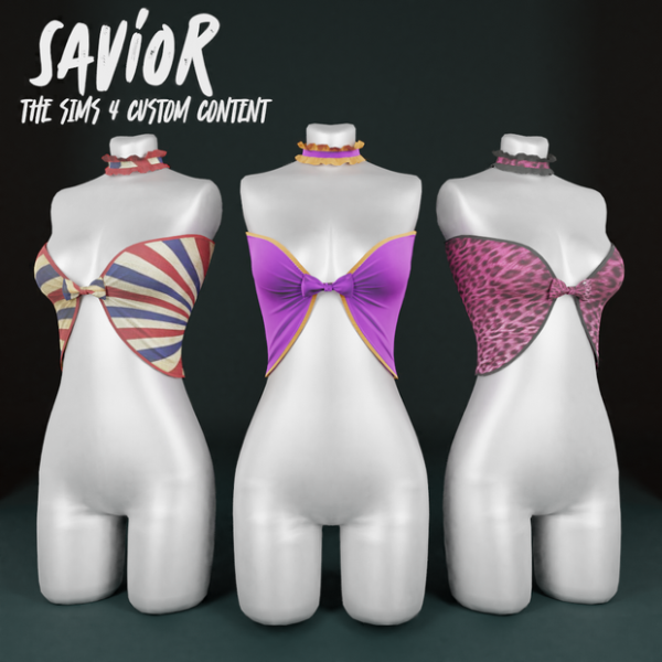Alpha Zana Top by simsfinds - The Sims 4 Custom Content
