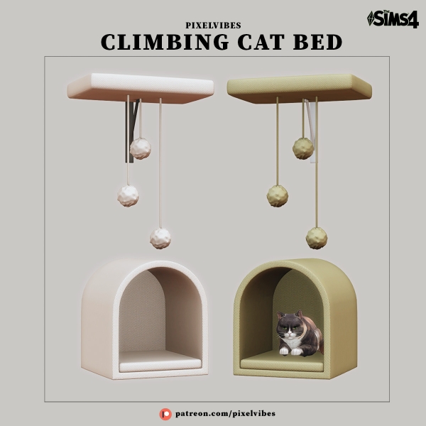 Alpha Climbing Cat Bed by pixelvibes - The Sims 4 Custom Content