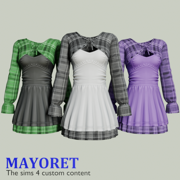 Alpha Swetie dress by mayoret - The Sims 4 Custom Content
