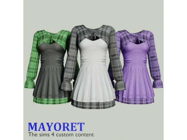 Alpha Swetie dress by Mayoret - The Sims 4 Custom Content