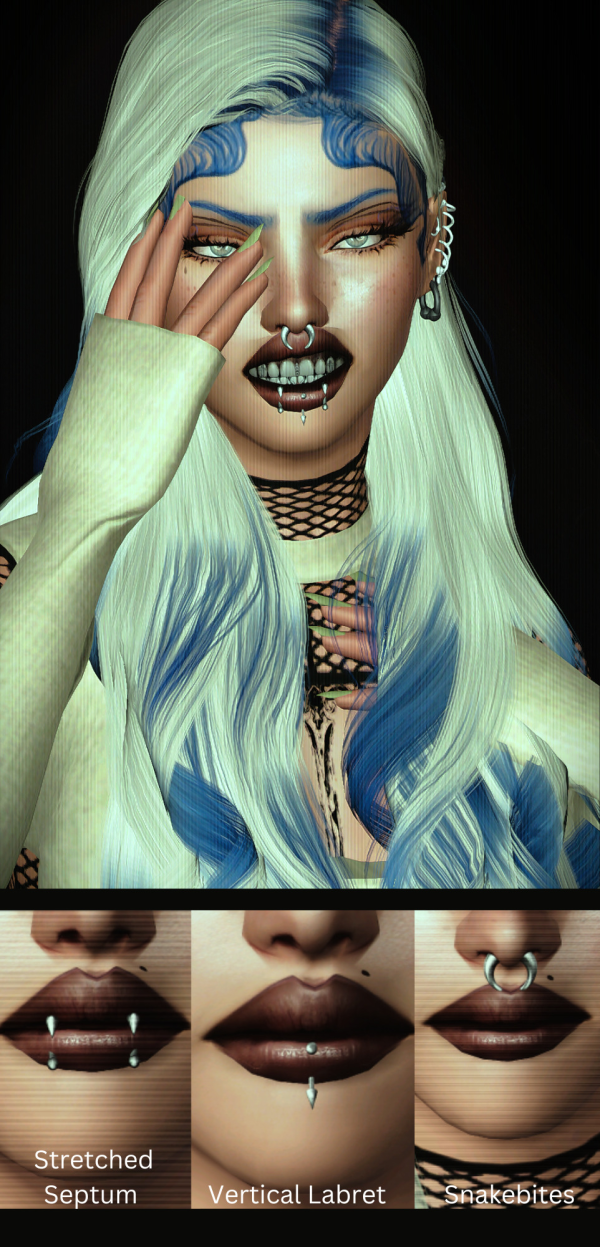 317WOUNDS ' DESTRUCTION PIERCING SET 4T3 ' by simsfinds - The Sims 3 Custom Content
