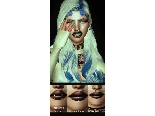 317WOUNDS ' DESTRUCTION PIERCING SET 4T3 ' - The Sims 3 Custom Content