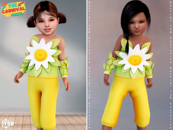 Alpha Elodie Carnival costume for toddlers by Garfiel - The Sims 4 Custom Content