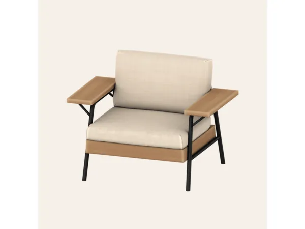 Maxis Match Wooden Armrest Sofa by Gua - The Sims 4 Custom Content
