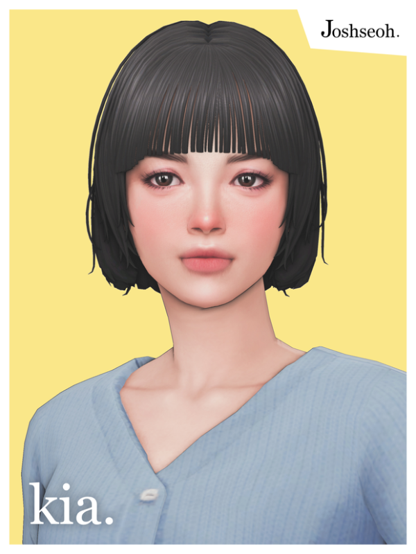 Maxis Match Kia Hair by simsfinds - The Sims 4 Custom Content