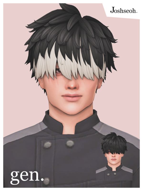 Maxis Match Gen Narumi Hair Overlay by simsfinds - The Sims 4 Custom Content