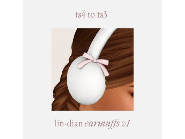 AFacc lin dian earmuffs v1 by elvgreen - The Sims 3 Custom Content