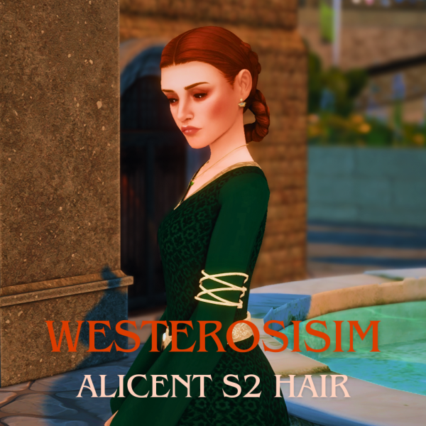Maxis Match Alicent Season 2 Hair by simsfinds - The Sims 4 Custom Content