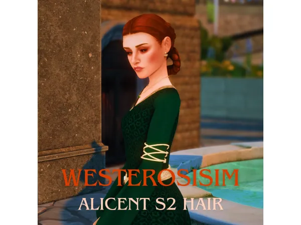 Maxis Match Alicent Season 2 Hair by Westerosisim - The Sims 4 Custom Content