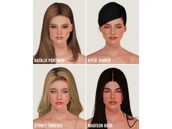 CELEBRITIES BASE SIMS (female edition) by emmadesignstuff - The Sims 3 Custom Content