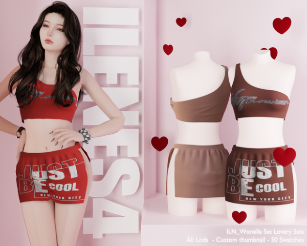 Mix ILN Wonella Set by ilenes4 - The Sims 4 Custom Content