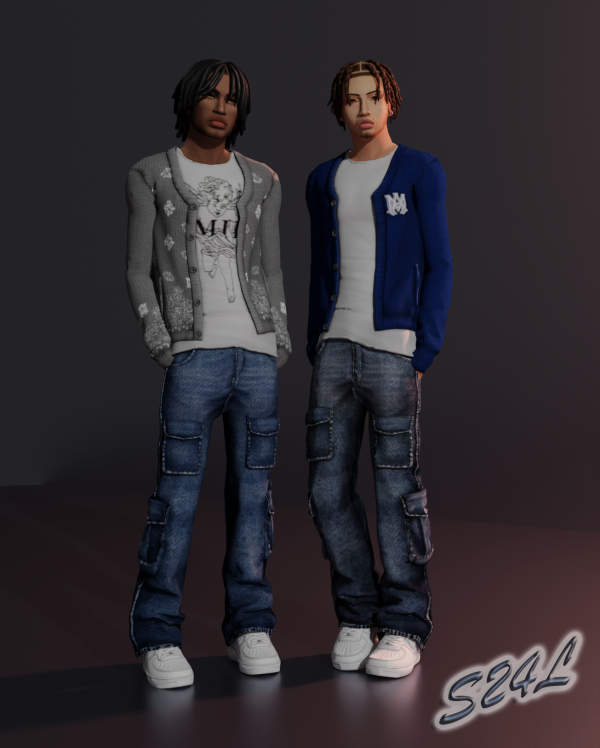 Alpha Fitted AMIRI Cardigan by simsfinds - The Sims 4 Custom Content