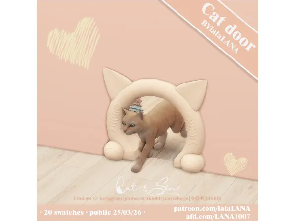Little stuff - Cat door by lalalana