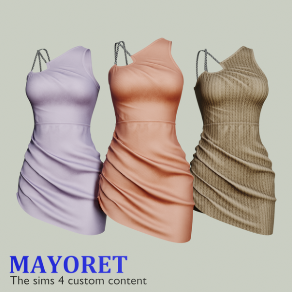 Alpha Sherin Dress by mayoret - The Sims 4 Custom Content