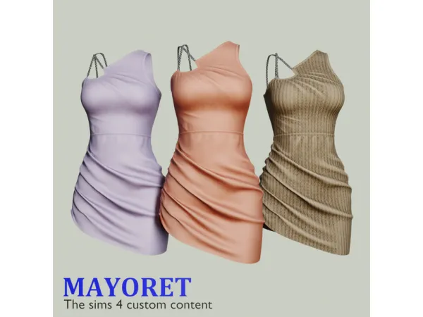 Alpha Sherin Dress by Mayoret - The Sims 4 Custom Content