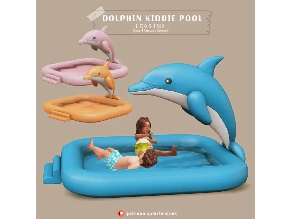 Mix Dolphin Kiddie Pool - The Sims 4 Custom Content