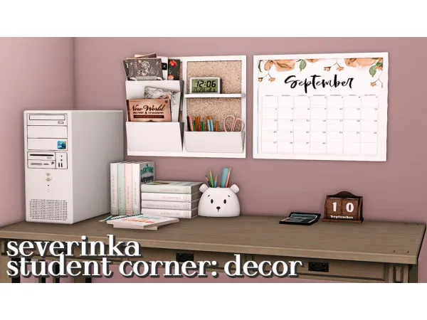 severinka student corner conversion decor by shellsea - The Sims 3 Custom Content