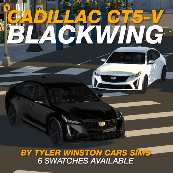 Alpha Tyler Winston Cars 2022 Cadillac CT5 V Blackwing by tylerwcars - The Sims 4 Custom Content
