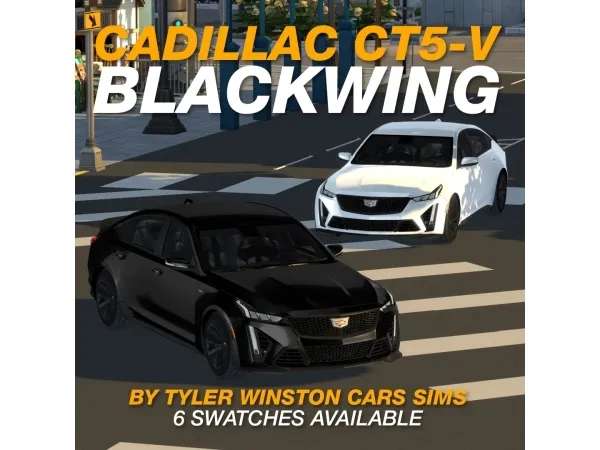 Alpha Tyler Winston Cars 2022 Cadillac CT5 V Blackwing - The Sims 4 Custom Content