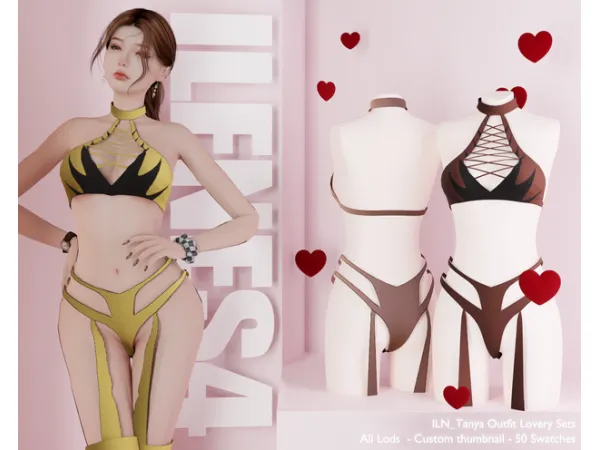 Mix ILN Tanya Outfit - The Sims 4 Custom Content