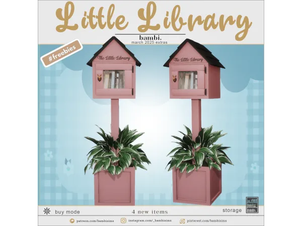 Alpha little library - The Sims 4 Custom Content