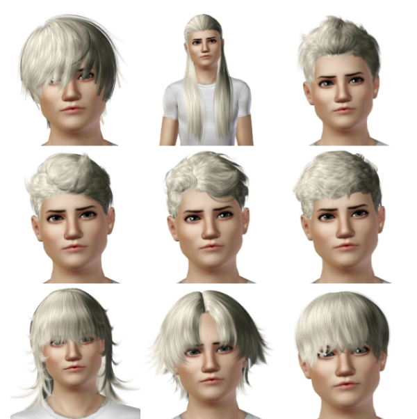 2k Followers Gift Day 5 Male Hair Conversions Part II by simsfinds - The Sims 3 Custom Content