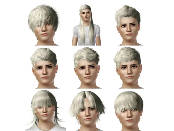 2k Followers Gift Day 5 Male Hair Conversions Part II by melsts3cc - The Sims 3 Custom Content