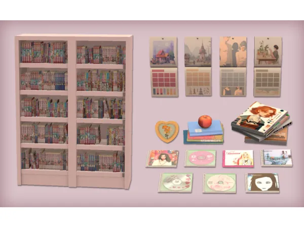Bubble Manga Set for by simsfinds - The Sims 2 Custom Content