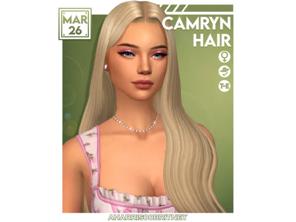 Maxis Match Camryn Hair by aharris00britney - The Sims 4 Custom Content