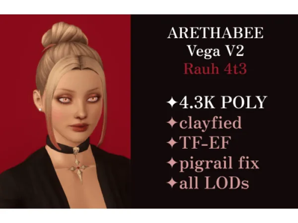 Arethabeeu2019s Vega V2 hairstyle converted for by rauh - The Sims 3 Custom Content