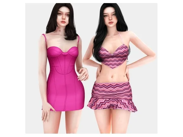 Alpha Annita Dress Angel Set 41785736887823 - The Sims 4 Custom Content