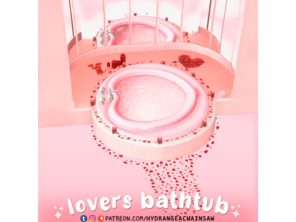 Maxis Match Lovers bathtub - The Sims 4 Custom Content