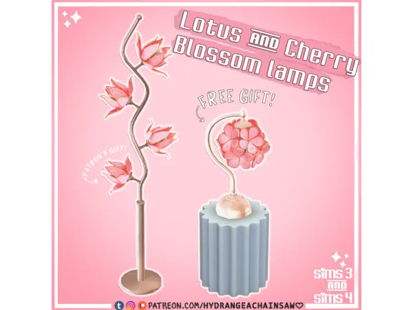 Mix Lotus and cherry blossom lamps - The Sims 4 Custom Content