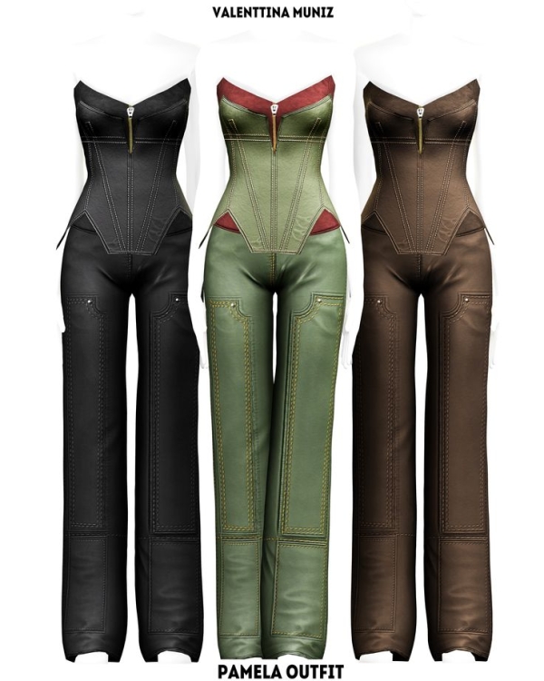 Alpha Pamela Outfit Valenttina Muniz Custom Content ts4cc by valentinamuniz - The Sims 4 Custom Content