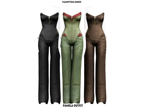Alpha Pamela Outfit Valenttina Muniz Custom Content ts4cc - The Sims 4 Custom Content