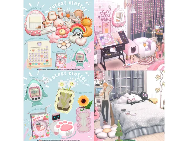 Alpha Cutest Clutter - The Sims 4 Custom Content
